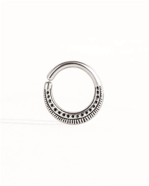 Septum Ring Nose Ring Body Jewelry Sterling Silver Bohemian Etsy Uk
