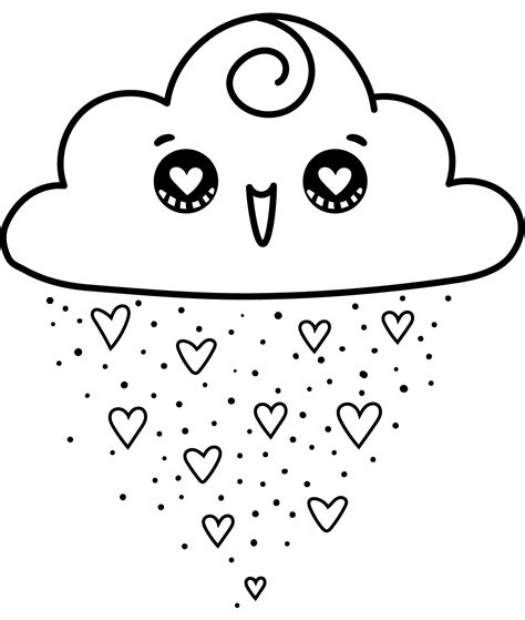 Kawaii ausmalbilder wird mädchen und jungen ansprechen. Desenhos de Kawaii Nuvem para Colorir e Imprimir ...