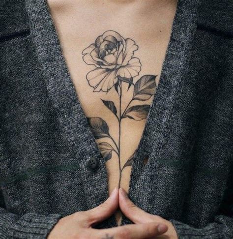 Cute Roses Tattoos Ideas Worth Checking Out With Images Chest Tattoo Girl Chest Tattoos