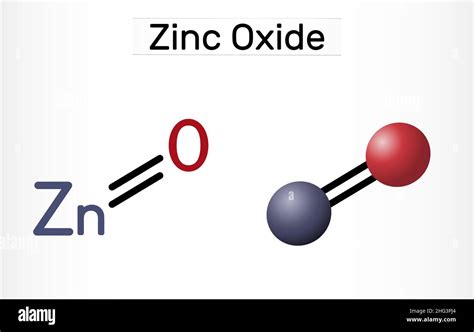 Zinc Oxide Zno Molecule It Is Inorganic Compound Mineral Ingredient