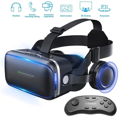 Honggu Vr Shinecon Vr Headset 3d Glasses Virtual Reality Headset For Vr Games And 3d Movies Pack