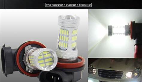 KEYECU 2x H11/H8 White Fog Lights LED for Subaru Impreza Forester WRX