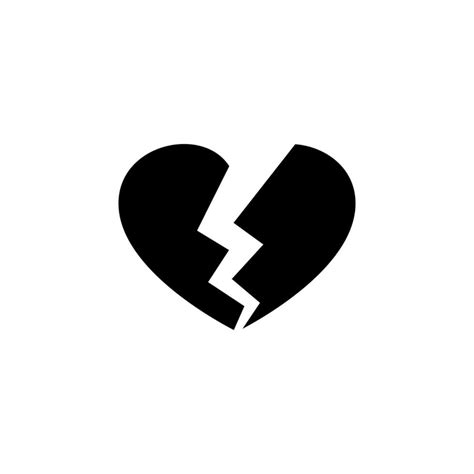 Broken Heart Vector Icon Illustration 23245665 Vector Art At Vecteezy