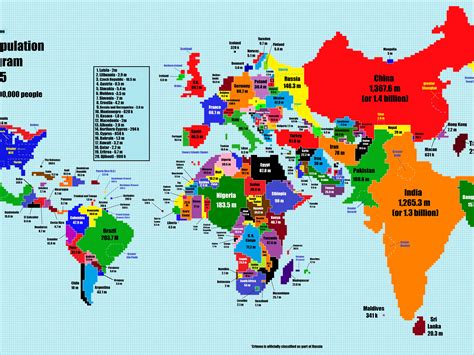 World Map Based On Population Size Business Insider