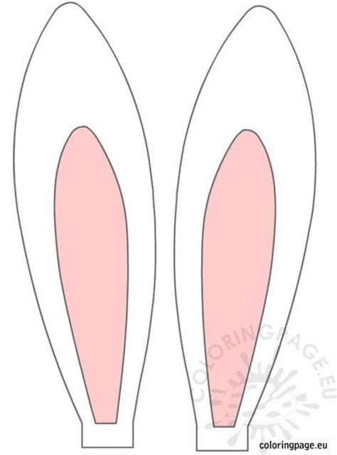 easter rabbit ears coloring page