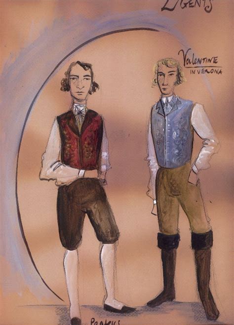 Proteus And Valentine The Two Gentlemen Of Verona Costume Designs