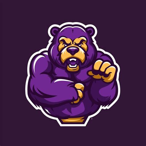 Premium Vector Bear Mascot Logo Design Face Vector Template