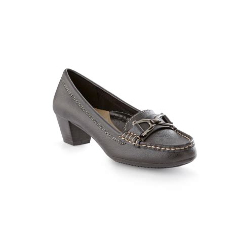 Thom Mcan Womens Francis Leather Dress Loafer Wide Width Black