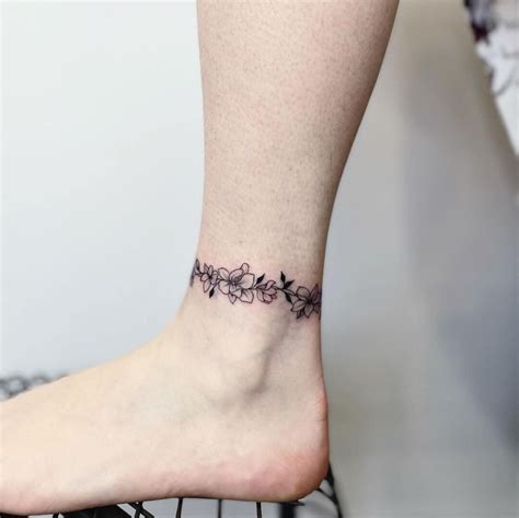 Learn 97 About Flower Ankle Bracelet Tattoo Super Cool Indaotaonec