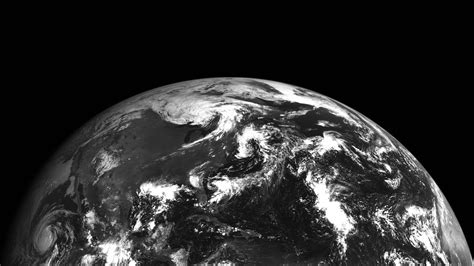 1360x768 Resolution Grayscale Photo Of Earth Space Hd Wallpaper