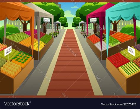 Farmers Market Background Royalty Free Vector Image