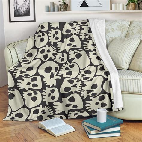 Ghosts Blanket Ghosts Throw Blanket Skulls Fleece Blanket Etsy