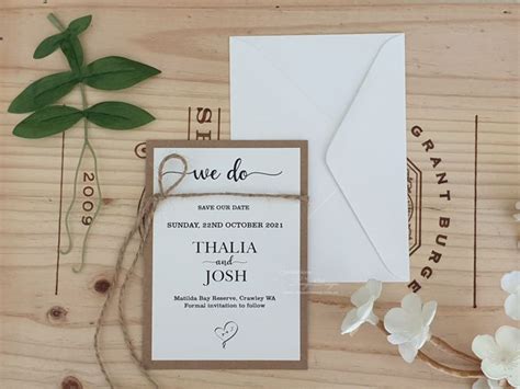 Kraft Brown Paper Wedding Invitations