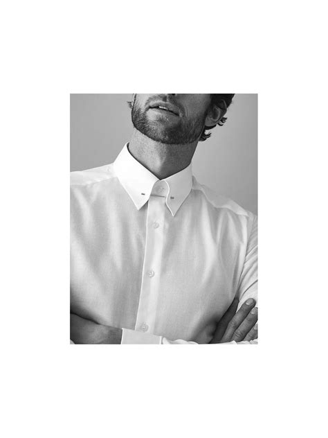 Reiss Angel Slim Fit Collar Bar Dress Shirt White At John Lewis And Partners