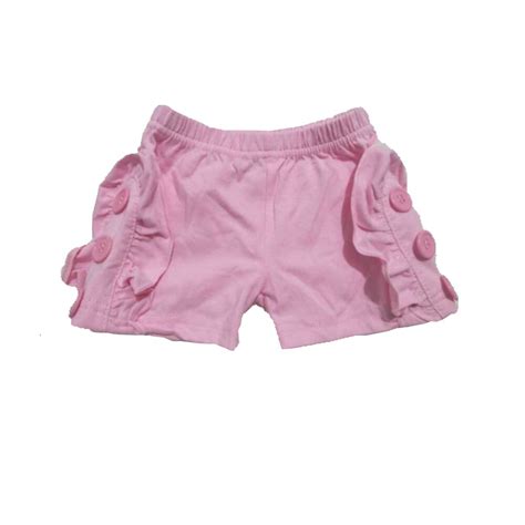 Pink Button Baby Girl Shorts Fashion Organic Cotton Childrens Children