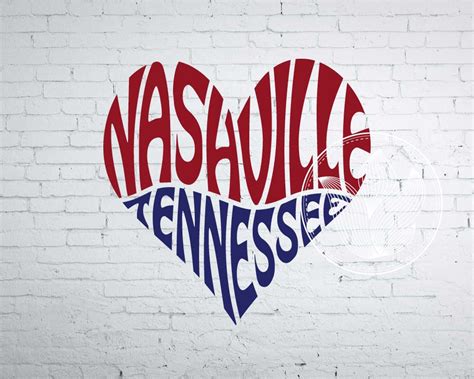 Nashville Tennessee Word Art Nashville Tn Svg Dxf Eps Png Etsy Word