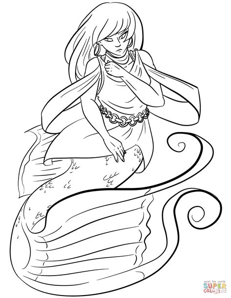 Anime Mermaid Coloring Coloring Pages