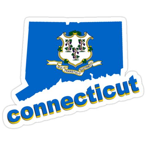 Connecticut State Flag Stickers By Peteroxcliffe Redbubble