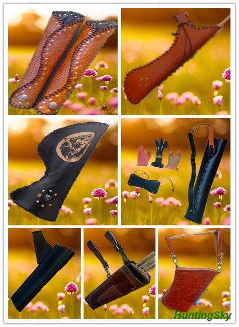 Archery Leather Bow Quiver And Traditional Leather Bow Box For Archery