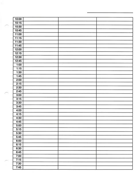 Daily Appointment Calendar Printable Daily Appointment Log Intended