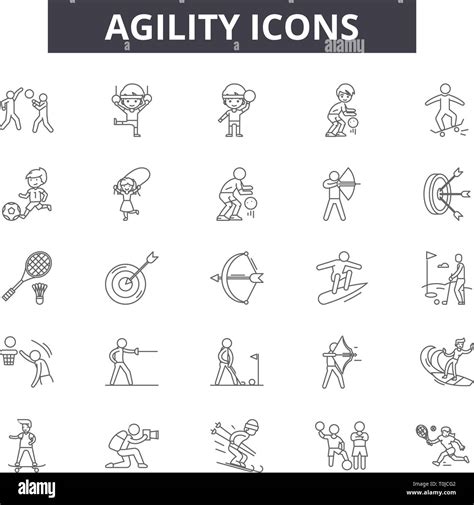 Agility Line Icons Editable Stroke Signs Concept Icons Agile