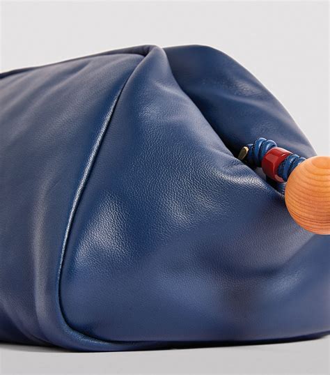 Loro Piana Blue Small Leather Puffy Pouch Harrods Uk