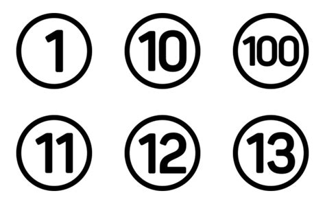 Number 1 To 100 Icon Pack Black Fill 100 Svg Icons