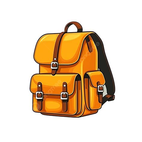 Student Backpack Illustration In Minimal Style Travel Backpack
