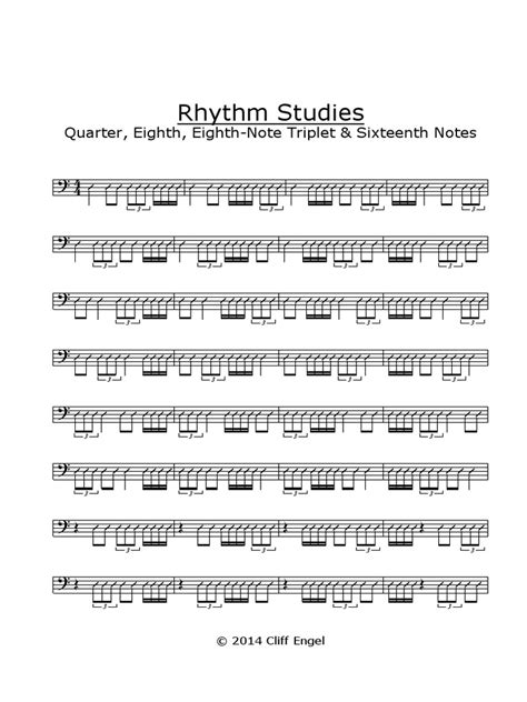Rhythm Studies Quarter Eighth Eighth Note Triplet