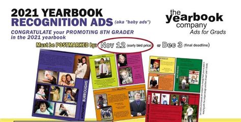8th Grade Yearbook Recognition Ads — Windsor Charter Academy