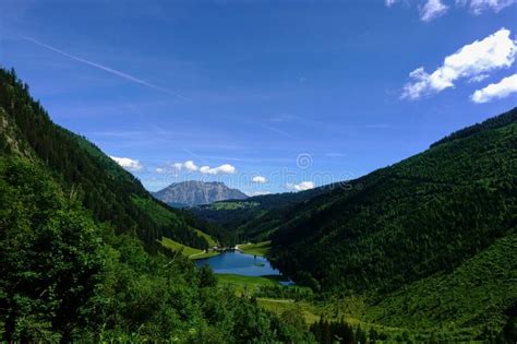 Deep Blue Mountain Lake In A Green Landscape Stock Photo Image Of