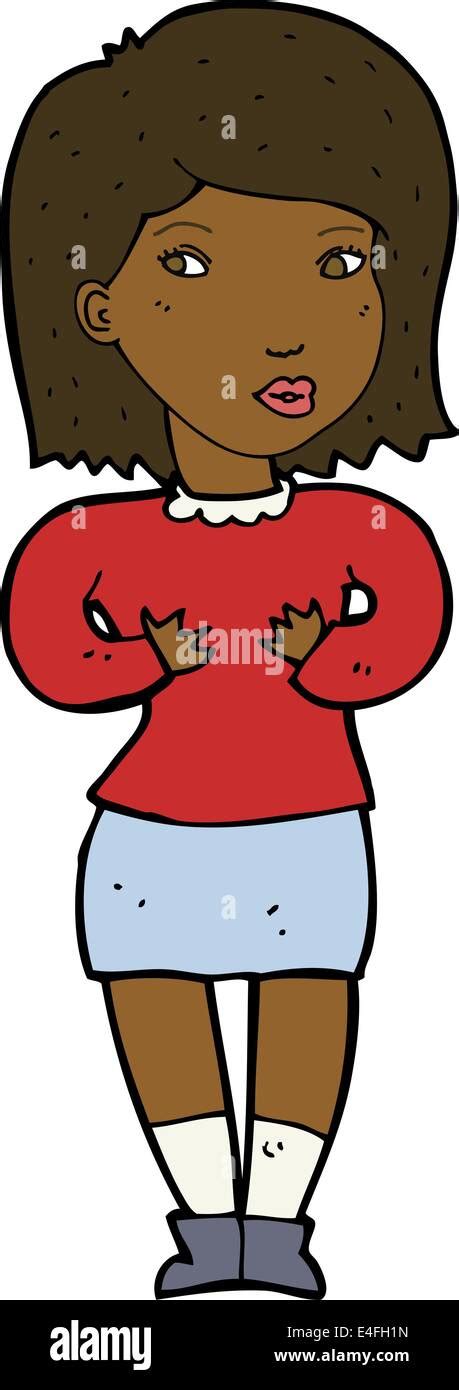 Cartoon Woman Making Excuses Stock Vector Image And Art Alamy