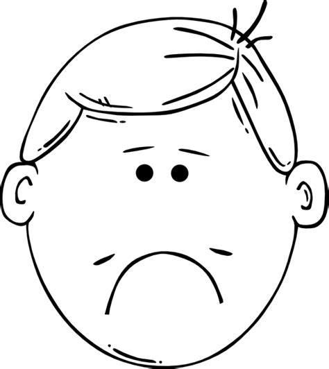 Sad Face Coloring Page