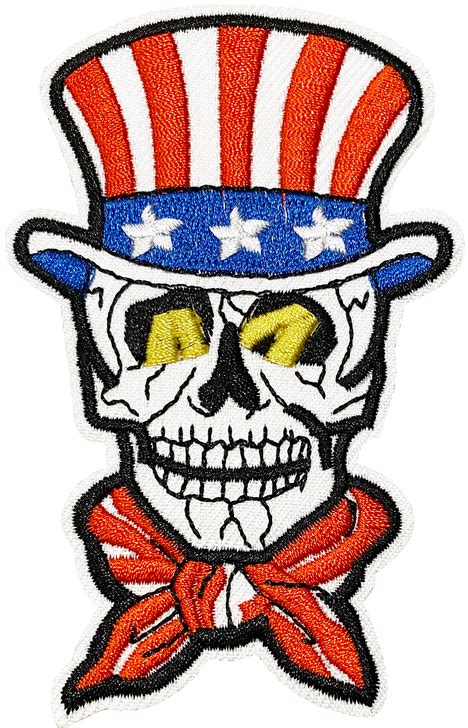 Patriotic Skull Patch