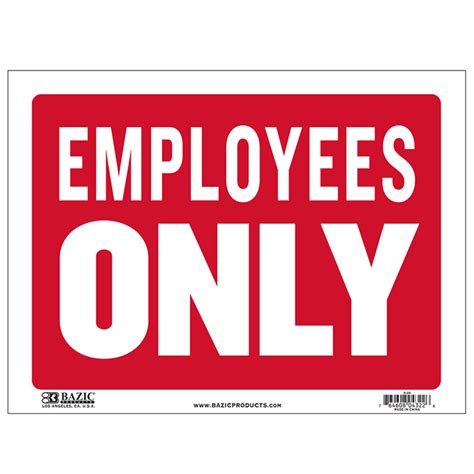 Employees Only Signs Cheap Plastic Signs Wholesale Bulk