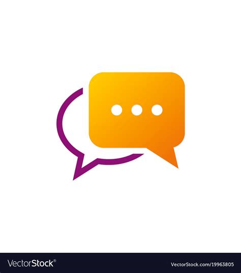 Chat Talk Communication Logo Royalty Free Vector Image