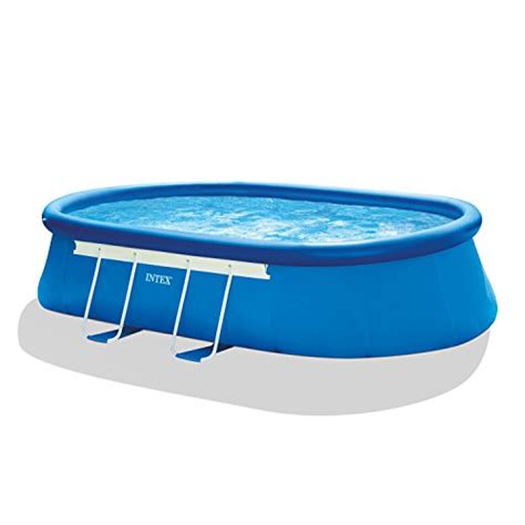 Intex 18ft X 10ft X 42in Oval Frame Pool Set With Filter Pump Ladder