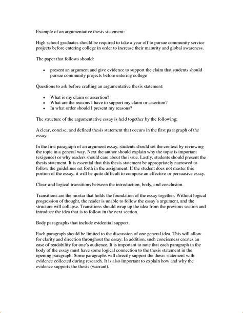 Thesis statement is written after the introduction. Examples of thesis statements