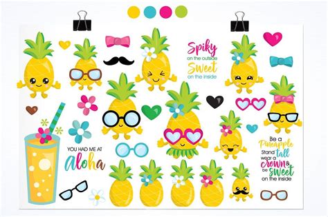 Pineapple party illustration pack | Pineapple graphic, Pineapple parties, Pineapple
