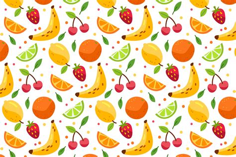 Summer Fruit Pattern Illustration Par Miss Chatz · Creative Fabrica