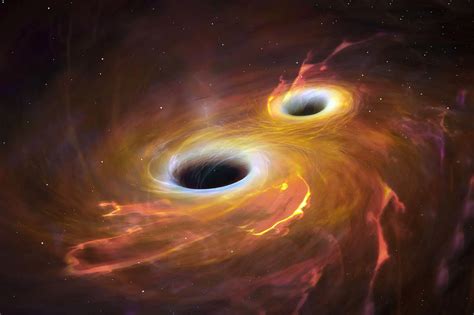 A Pair Of Supermassive Black Holes Colliding In Years Will Be Visible From Now Fav Galaxy