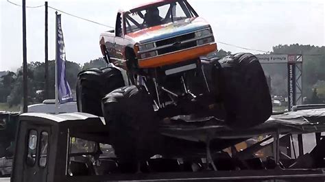 Monster Truck Crushes A Bus Youtube