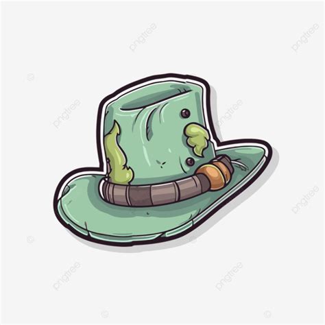 قبعة خضراء يجب ارتداؤها على قبعة على الرسم التوضيحي للرأس المتجه قبعة