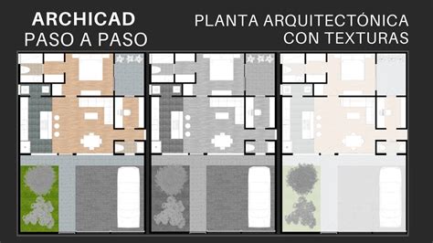Planta ArquitectÓnica Con Texturas De Piso Representación Gráfica