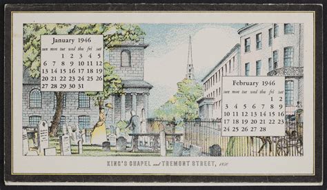 Calendar For The London Harness Company 60 Franklin Street Boston