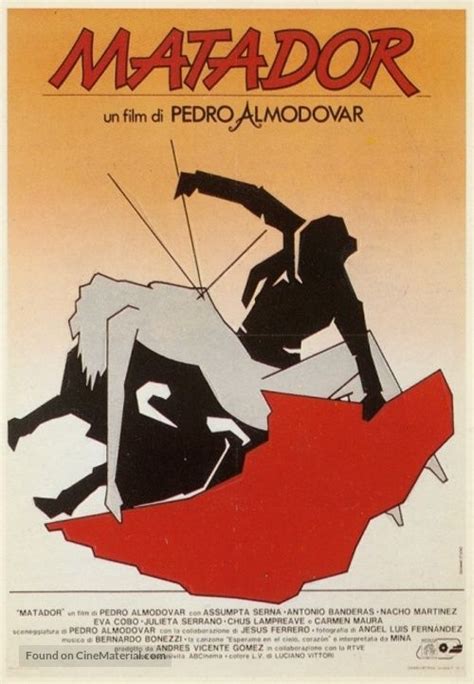 Matador Italian Movie Poster Matador Pedro Almod Var Movie Posters