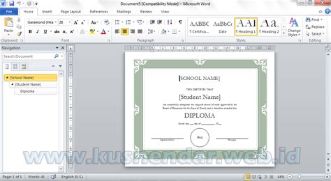 Certificate templates can be used in offices for achievement awards and schools or colleges for participation, gifts, etc. CARA MEMBUAT SERTIFIKAT DI MS. WORD SIMPLE DAN RAPIH ...