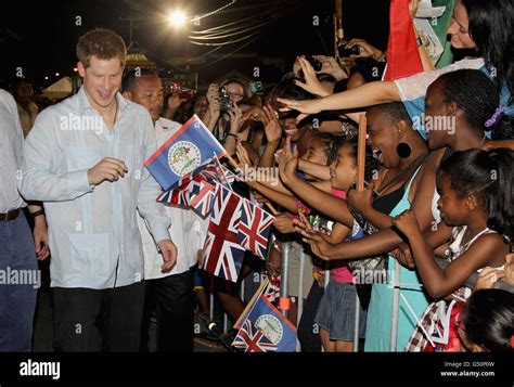 Royal Visit To Belize Stock Photo Alamy