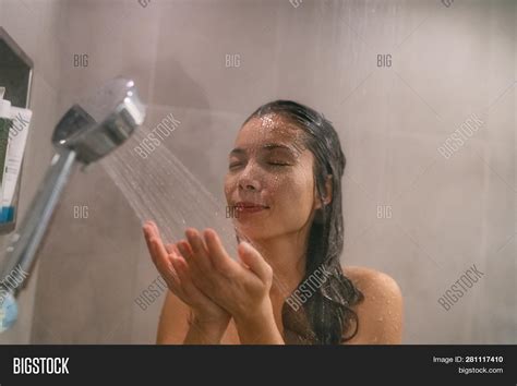 Shower Woman Showering Image Photo Free Trial Bigstock