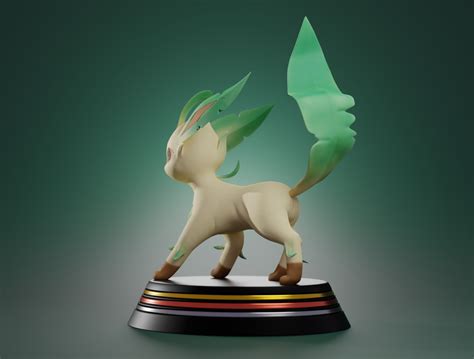 leafeon pokemon imprimible en 3d edream makers